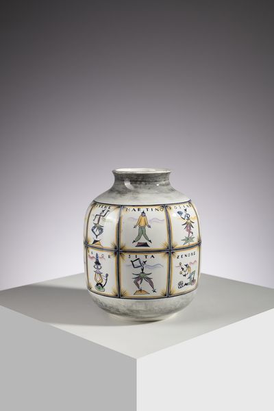 PONTI GIO (1891 - 1979) : Vaso per Richard Ginori San Cristoforo  - Asta Asta 410 | DESIGN E ARTI DECORATIVE DEL NOVECENTO - CERAMICHE Online - Associazione Nazionale - Case d'Asta italiane