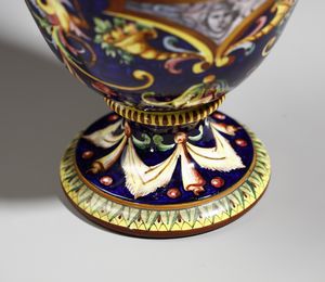 MANIFATTURA DI FAENZA : Vaso biansato  - Asta Asta 410 | DESIGN E ARTI DECORATIVE DEL NOVECENTO - CERAMICHE Online - Associazione Nazionale - Case d'Asta italiane