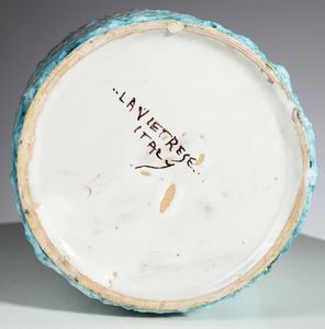 GAMBONE BRUNO (n. 1936) : attribuito. Vaso per La Vietrese  - Asta Asta 410 | DESIGN E ARTI DECORATIVE DEL NOVECENTO - CERAMICHE Online - Associazione Nazionale - Case d'Asta italiane