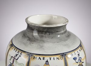 PONTI GIO (1891 - 1979) : Vaso per Richard Ginori San Cristoforo  - Asta Asta 410 | DESIGN E ARTI DECORATIVE DEL NOVECENTO - CERAMICHE Online - Associazione Nazionale - Case d'Asta italiane