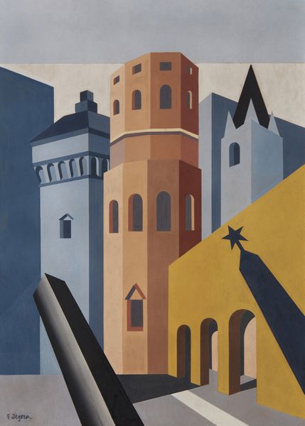 DEPERO FORTUNATO (1892 - 1960) : Reggio Emilia (Terra della Chiesa di S. Prospero).  - Asta 26/06/2023 | ARTE MODERNA E CONTEMPORANEA Tradizionale - Associazione Nazionale - Case d'Asta italiane