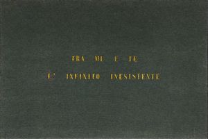 AGNETTI  VINCENZO  (1926 - 1981) - Tra me e te l'infinito inesistente (Paesaggio).