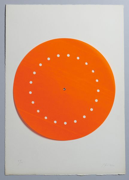 FONTANA LUCIO (1899 - 1968) : Disco spaziale (arancione).  - Asta Asta 413 | GRAFICA MODERNA, FOTOGRAFIA E MULTIPLI D'AUTORE Online - Associazione Nazionale - Case d'Asta italiane