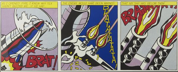 LICHTENSTEIN ROY (1923 - 1997) : As I opened fire.  - Asta Asta 413 | GRAFICA MODERNA, FOTOGRAFIA E MULTIPLI D'AUTORE Online - Associazione Nazionale - Case d'Asta italiane