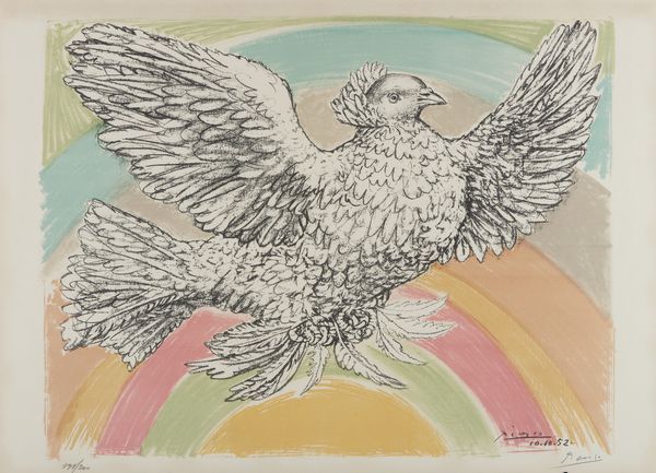 PICASSO PABLO (1881 - 1973) : Colombe volant ( l'arc-en-ciel).  - Asta Asta 413 | GRAFICA MODERNA, FOTOGRAFIA E MULTIPLI D'AUTORE Online - Associazione Nazionale - Case d'Asta italiane