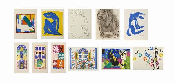 MATISSE HENRI (1869 - 1954) : D'Apres. Lotto composto da n.11 fogli.  - Asta Asta 413 | GRAFICA MODERNA, FOTOGRAFIA E MULTIPLI D'AUTORE Online - Associazione Nazionale - Case d'Asta italiane