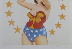 RAMOS MEL (n. 1935) : Wonder woman.  - Asta Asta 413 | GRAFICA MODERNA, FOTOGRAFIA E MULTIPLI D'AUTORE Online - Associazione Nazionale - Case d'Asta italiane