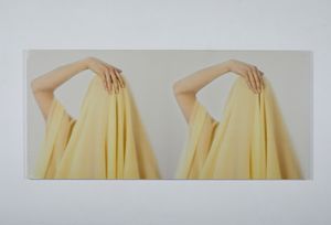 GUERRESI MAIMOUNA  (n. 1951) : Yellow veiled. Frame Vergine delle rocce.  - Asta Asta 413 | GRAFICA MODERNA, FOTOGRAFIA E MULTIPLI D'AUTORE Online - Associazione Nazionale - Case d'Asta italiane