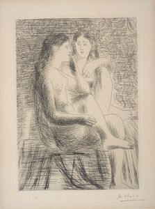 PICASSO PABLO (1881 - 1973) - Deux Nus assis.