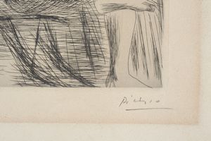 PICASSO PABLO (1881 - 1973) : Deux Nus assis.  - Asta Asta 413 | GRAFICA MODERNA, FOTOGRAFIA E MULTIPLI D'AUTORE Online - Associazione Nazionale - Case d'Asta italiane