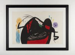 MIRO' JOAN (1893 - 1983) : L'Aieule des 10000 ages.  - Asta Asta 413 | GRAFICA MODERNA, FOTOGRAFIA E MULTIPLI D'AUTORE Online - Associazione Nazionale - Case d'Asta italiane