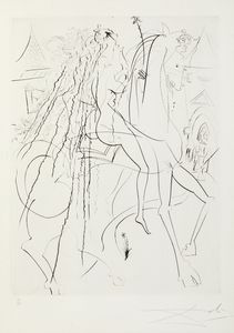 DALI' SALVADOR (1904 - 1989) - Lady Godiva.