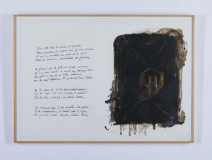 TAPIES ANTONI (1923 - 2012) : Sonnet VII, da from Vingt-deux pomes di Jean Cassou.  - Asta Asta 413 | GRAFICA MODERNA, FOTOGRAFIA E MULTIPLI D'AUTORE Online - Associazione Nazionale - Case d'Asta italiane