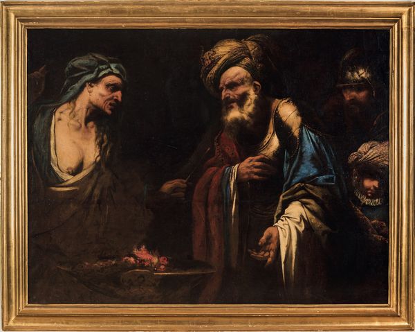 Pietro Paolo Raggi : Saul e la maga di Endor<BR>  - Asta Old Masters - Associazione Nazionale - Case d'Asta italiane