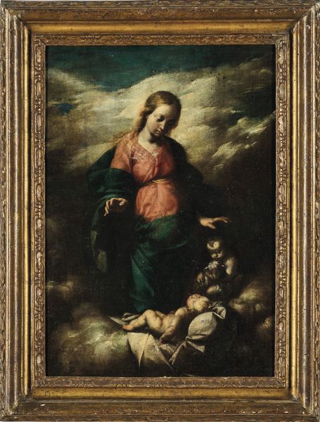 Luigi Miradori detto il Genovesino : Madonna con Bambino e San Giovannino  - Asta Old Masters - Associazione Nazionale - Case d'Asta italiane