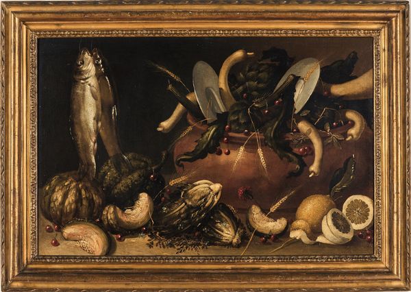Scuola olandese del XVII secolo Natura morta con pesci e verdure  - Asta Old Masters - Associazione Nazionale - Case d'Asta italiane