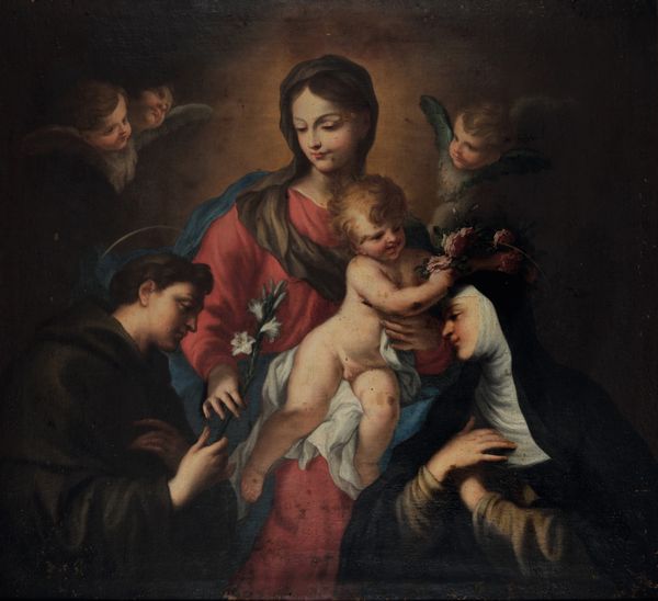 Domenico Piola : Madonna col Bambino tra Sant'Antonio da Padova e Santa  Rosa da Lima  - Asta Old Masters - Associazione Nazionale - Case d'Asta italiane