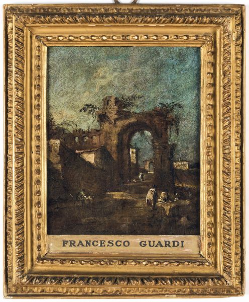 Francesco Guardi : Capriccio con figure e rovine  - Asta Old Masters - Associazione Nazionale - Case d'Asta italiane