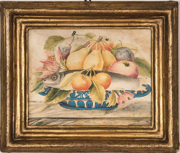 Octavianus Monfort, nei modi di : Nature morte con canestre di frutti e pesce  - Asta Old Masters - Associazione Nazionale - Case d'Asta italiane