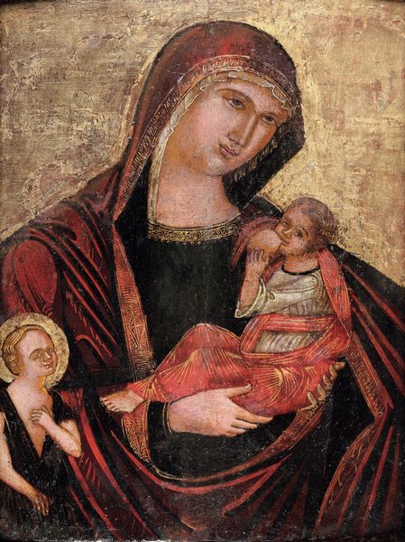 Paolo Veneziano, nei modi di : Madonna con Bambino e San Giovannino  - Asta Old Masters - Associazione Nazionale - Case d'Asta italiane