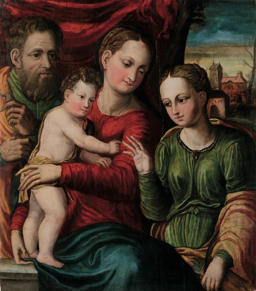 Scuola toscana del XVI secolo Matrimonio mistico di Santa Caterina  - Asta Old Masters - Associazione Nazionale - Case d'Asta italiane