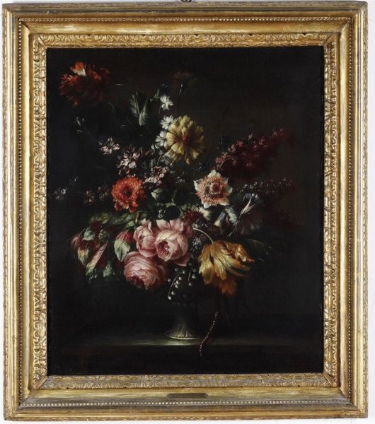 Franz Werner Von Tamm : Natura morta con vaso di fiori  - Asta Old Masters - Associazione Nazionale - Case d'Asta italiane