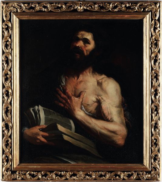 Scuola del XVII secolo Santo in contemplazione  - Asta Old Masters - Associazione Nazionale - Case d'Asta italiane