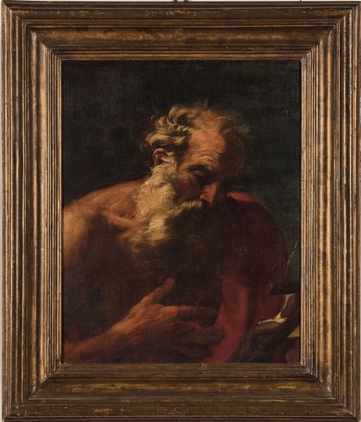 Flaminio Torri, Attribuito a : San Gerolamo in contemplazione del crocifisso  - Asta Old Masters - Associazione Nazionale - Case d'Asta italiane