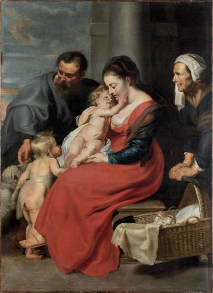 Pietro Paolo Rubens, Bottega di : Sacra Famiglia con San Giovannino e SantAnna  - Asta Old Masters - Associazione Nazionale - Case d'Asta italiane