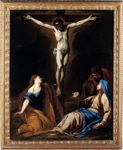 Andrea Vaccaro : Crocifissione con Vergine, Maddalena e San Giovanni Evangelista  - Asta Old Masters - Associazione Nazionale - Case d'Asta italiane