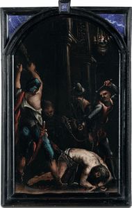Scuola del XVII secolo La Flagellazione di Cristo  - Asta Old Masters - Associazione Nazionale - Case d'Asta italiane