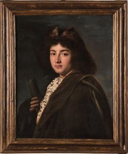 Jacob Ferdinand Voet : Ritratto di giovane con cappello di pelliccia  - Asta Old Masters - Associazione Nazionale - Case d'Asta italiane