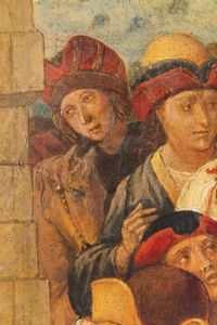 Maestro di Marradi (documentato in Italia tra il 1498 e il 1513) L'arrivo dei Magi a Betlemme  - Asta Old Masters - Associazione Nazionale - Case d'Asta italiane