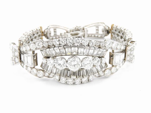 Bracciale in oro bianco con diamanti  - Asta Gioielli e Orologi - Associazione Nazionale - Case d'Asta italiane