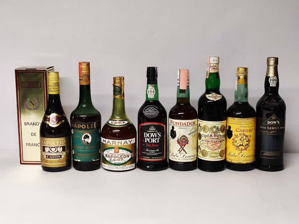 Napoleon, Dow's, Fundador,,Coca Buton,Carlos, Liquori  - Asta Whisky & Co. - Associazione Nazionale - Case d'Asta italiane