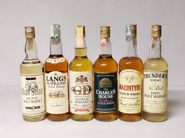 Blen Stark, Langs, GB, Charles House, Macintyre, Thunder's, Scoth Whisky  - Asta Whisky & Co. - Associazione Nazionale - Case d'Asta italiane