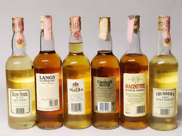 Blen Stark, Langs, GB, Charles House, Macintyre, Thunder's, Scoth Whisky  - Asta Whisky & Co. - Associazione Nazionale - Case d'Asta italiane