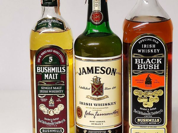 Bushmills, Jameson, Black Bush, Irish Whiskey  - Asta Whisky & Co. - Associazione Nazionale - Case d'Asta italiane