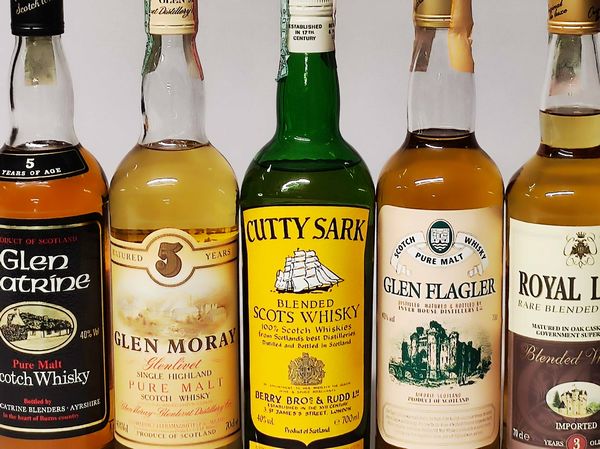 Glen Catrine, Glen Moray, Cutty Sark, Glen Flagler, Royal Land, Scoth Whisky  - Asta Whisky & Co. - Associazione Nazionale - Case d'Asta italiane