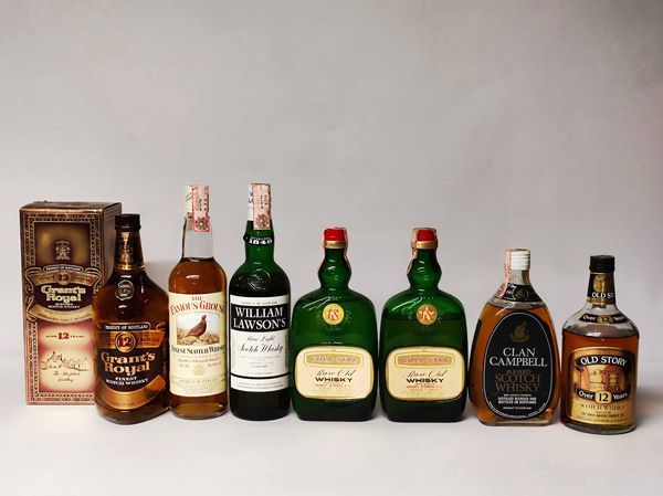 Grant's, Famous Grouse, William Lawson's, Gold Star, Clan Campbell, Old Story, Scoth Whisky  - Asta Whisky & Co. - Associazione Nazionale - Case d'Asta italiane