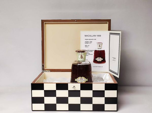 Macallan 1956 Decanter Baccarat, Single Speyside Malt Whisky  - Asta Whisky & Co. - Associazione Nazionale - Case d'Asta italiane