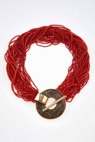 Collana in microperle di corallo  - Asta Gioielli - Associazione Nazionale - Case d'Asta italiane