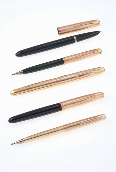 Parker. Lotto composto da nove penne,  - Asta Luxury Vintage e Penne da Collezione - Associazione Nazionale - Case d'Asta italiane