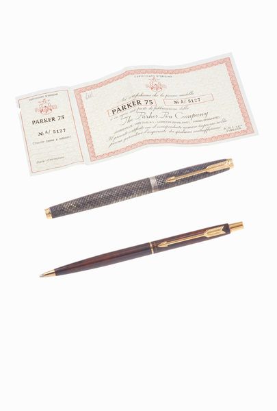 Parker. Linea 75 penna stilografica in argento  - Asta Luxury Vintage e Penne da Collezione - Associazione Nazionale - Case d'Asta italiane