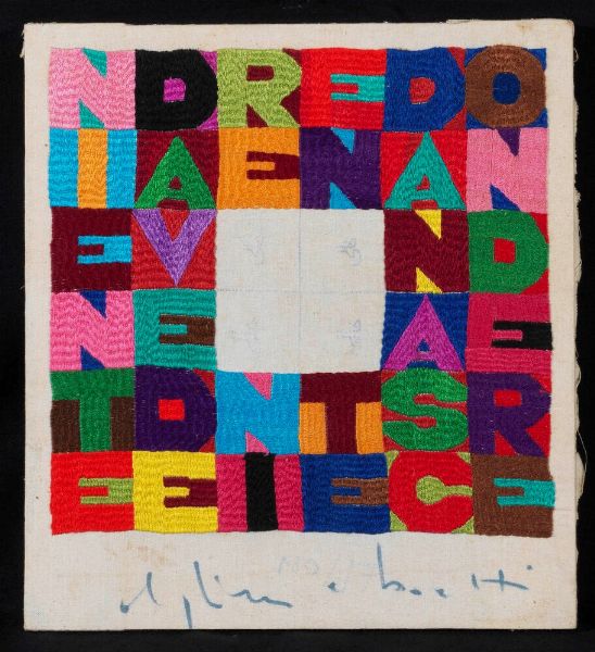 ALIGHIERO BOETTI : Niente da vedere niente da nascondere  - Asta Arte Moderna e Contemporanea - Associazione Nazionale - Case d'Asta italiane