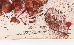 Hermann Nitsch : Senza titolo (Action painting)  - Asta Arte Moderna e Contemporanea - Associazione Nazionale - Case d'Asta italiane