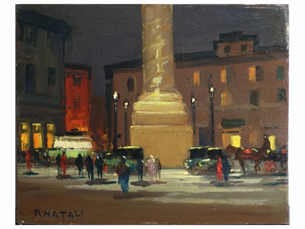 Renato Natali : Piazza Colonna Roma  - Asta Una casa al Ponte Vecchio - Associazione Nazionale - Case d'Asta italiane