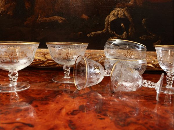 Servizio di bicchieri in cristallo  - Asta Una casa al Ponte Vecchio - Associazione Nazionale - Case d'Asta italiane