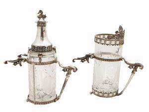 Set da tavola in argento e cristallo molato  - Asta Una casa al Ponte Vecchio - Associazione Nazionale - Case d'Asta italiane
