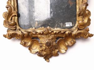 Coppia di specchiere a ventola in legno dorato  - Asta Una casa al Ponte Vecchio - Associazione Nazionale - Case d'Asta italiane